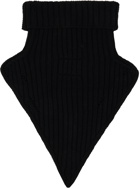 The Letters Black Grunge Neck Warmer