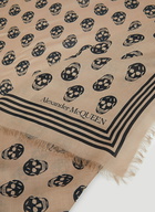 Skull Biker Scarf in Beige