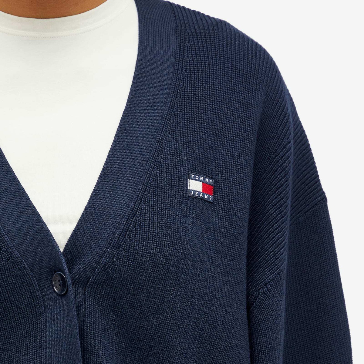 Tommy Jeans Women's Flag Cardigan in Dark Night Navy