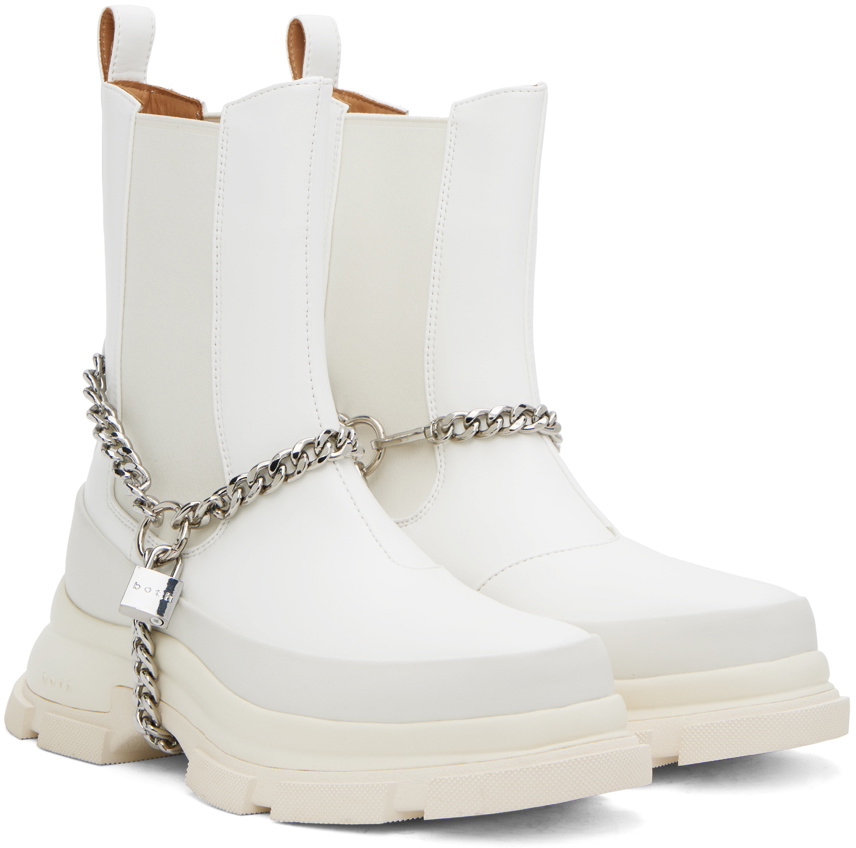 both White Gao Chelsea Boots