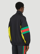 Interlocking G Snap Front Track Jacket in Black