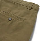 AMI - Cotton-Canvas Cargo Shorts - Men - Army green