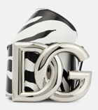 Dolce&Gabbana - DG zebra-print leather belt