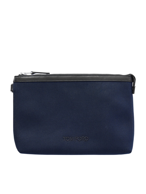 Photo: TOM FORD - Leather-Trimmed Canvas Pouch