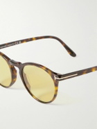 TOM FORD - Aurele Round-Frame Tortoiseshell Acetate Sunglasses