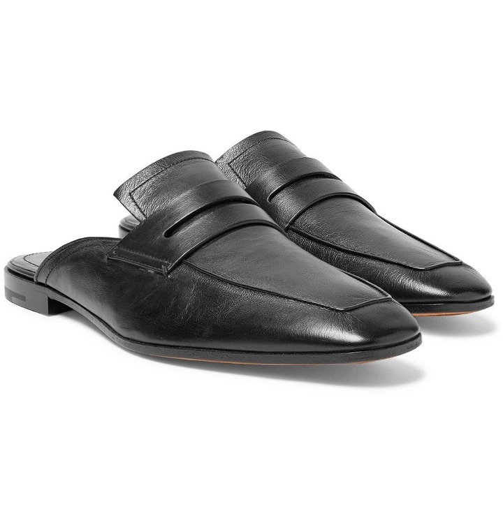 Photo: Berluti - Lorenzo Rimini Leather Backless Loafers - Men - Black
