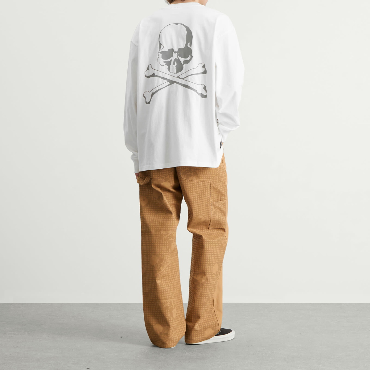 MASTERMIND WORLD Men's x Dickies Logo Long Sleeve T-Shirt in White