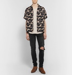 AMIRI - Camp-Collar Printed Silk-Twill Shirt - Black