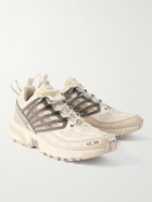 Salomon - ACS Pro Desert Rubber-Trimmed Faux Leather and Mesh Sneakers - Neutrals