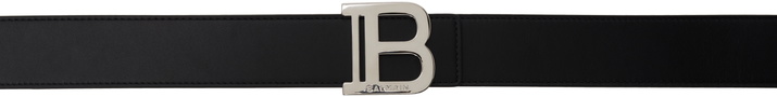 Photo: Balmain Black Smooth Leather B Belt