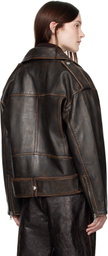 Stand Studio Black Isobelle Biker Leather Jacket
