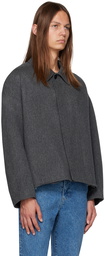 LE17SEPTEMBRE Gray Button Jacket