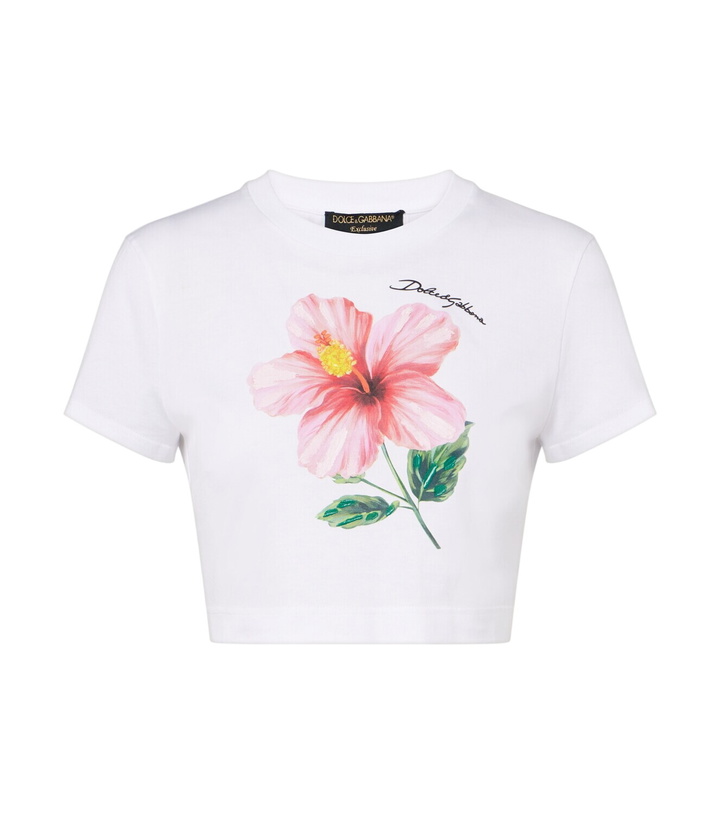 Photo: Dolce&Gabbana Floral cotton crop top