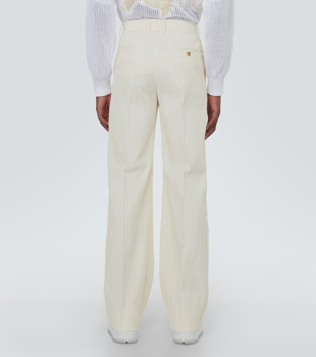 Amiri Mid-rise wide-leg twill pants