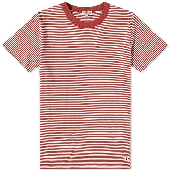 Photo: Armor-Lux Men's Callac Striped T-Shirt in Milk/Manganese
