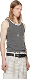 Alexander Digenova Gray Layered Tank Top