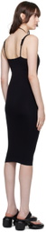 ANDREĀDAMO Black Cut-Out Midi Dress