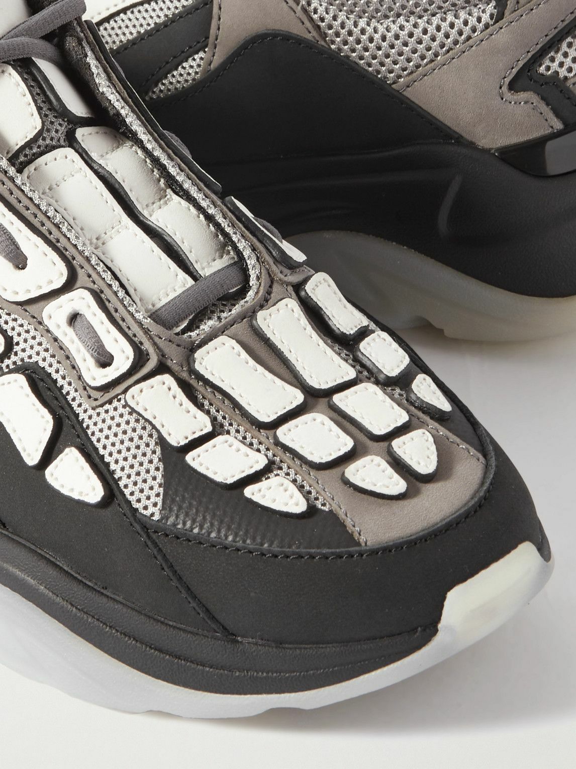 AMIRI - Bone Runner Leather-Trimmed Mesh Sneakers - Black Amiri