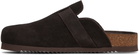 Barbour Brown Bowman Suede Mule Loafers