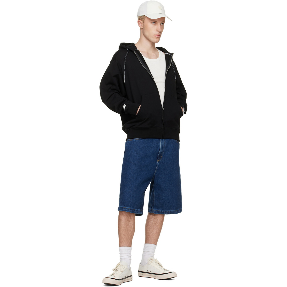 AAPE by A Bathing Ape Black Moonface Zip-Up Hoodie