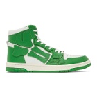 AMIRI Green and White Skel Top Hi Sneakers