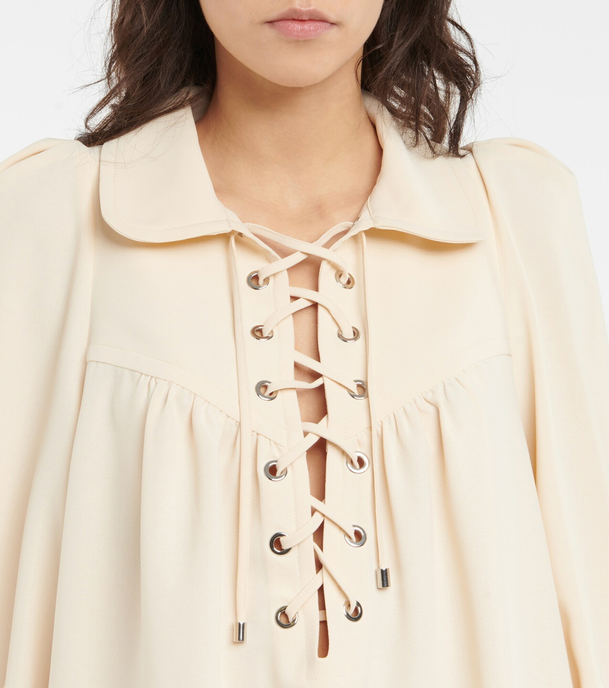 See by chloe lace ruffle dress hotsell