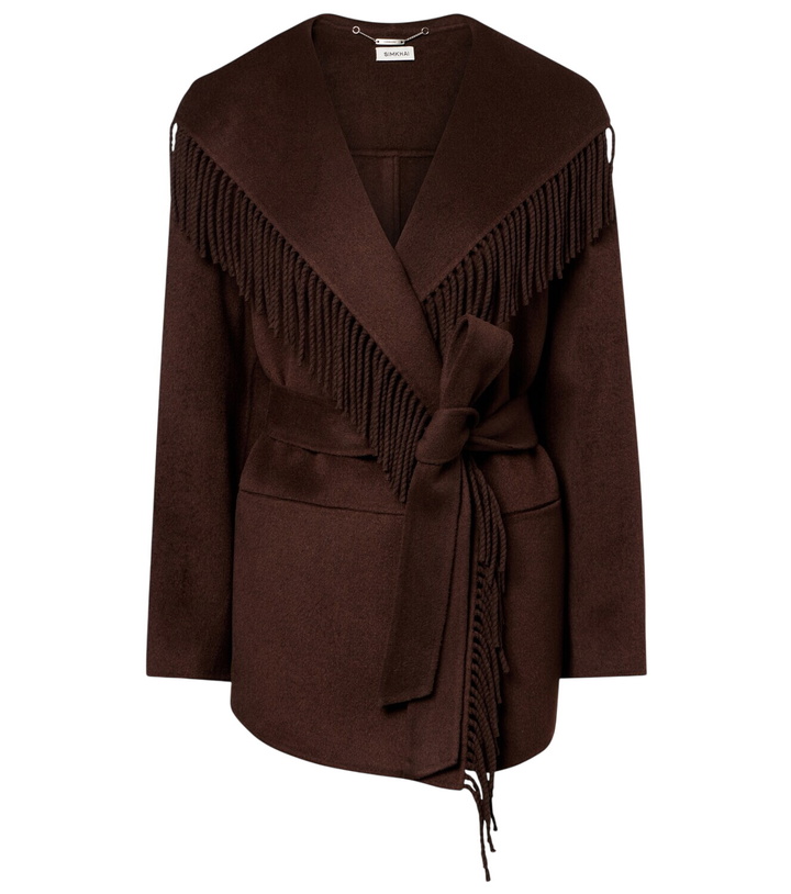 Photo: Simkhai Rowen fringed wool-blend jacket