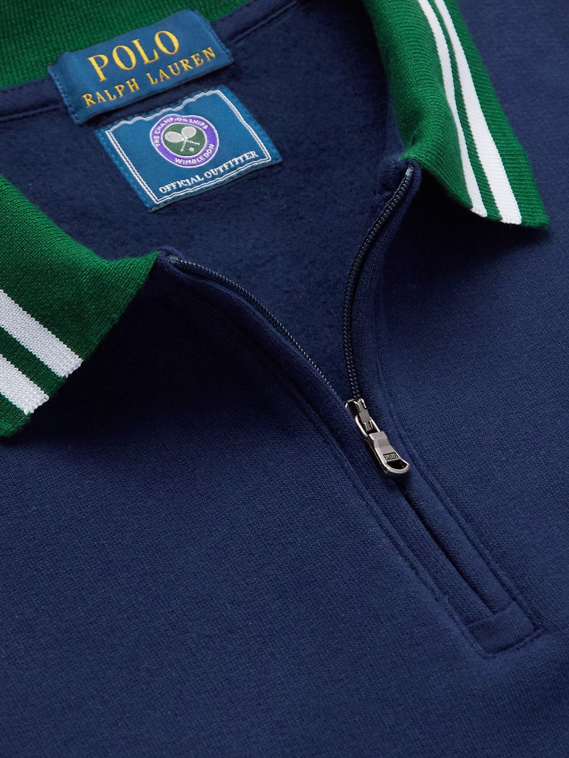 POLO RALPH LAUREN Wimbledon Logo-Embroidered Cotton-Blend Piqué Polo Shirt  for Men