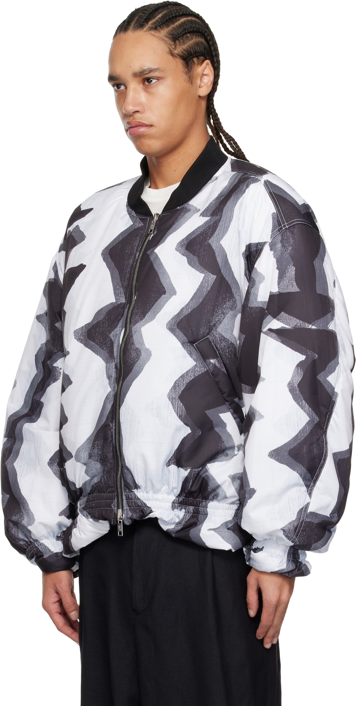 WOOYOUNGMI Black & White MA-1 Reversible Bomber Jacket