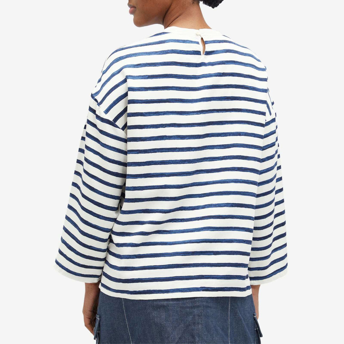 Visvim Women's Border Blouse in Navy