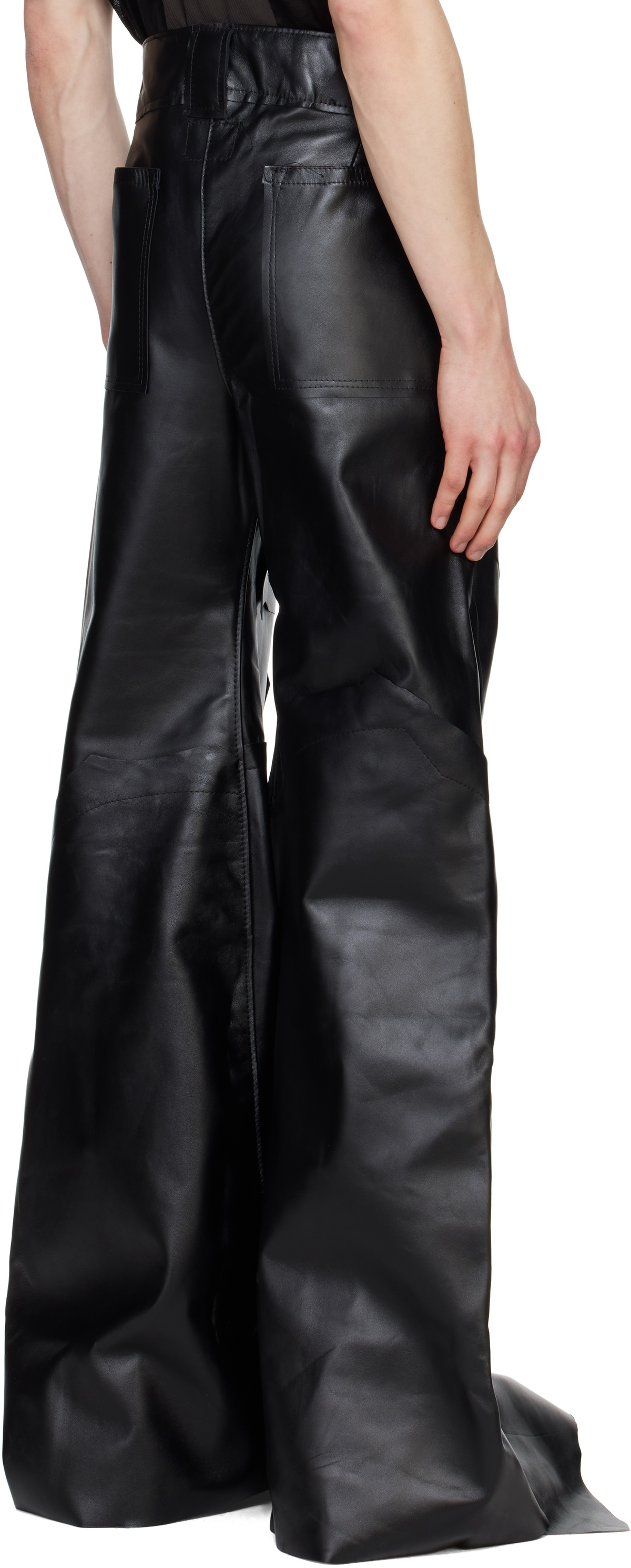 Swampgod Black Stövel Wide Leather Pants