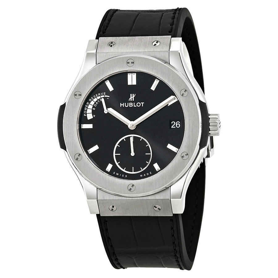 Hublot Classic Fusion Black Dial Automatic Mens Power Reserve Watch 516.NX.1470.LR