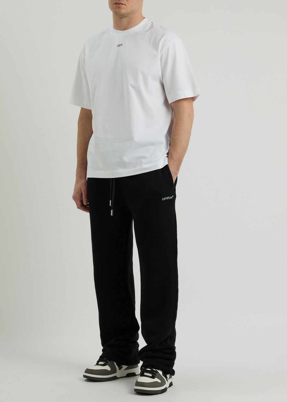 Off-white Arrow Logo Cotton Sweatpants Black