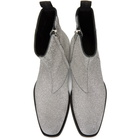 Alexander McQueen Silver and Black Tiny Dancer Boots