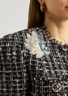 Balmain Crystal-embellished Bouclé Tweed Jacket Multicoloured 1