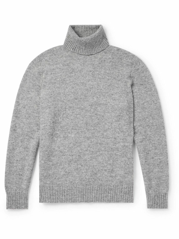 Photo: Brunello Cucinelli - Knitted Rollneck Sweater - Gray