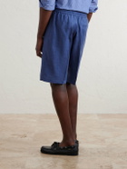 Paul Smith - Pleated Linen Drawstring Shorts - Blue