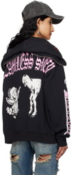 Ashley Williams Black Printed Hoodie