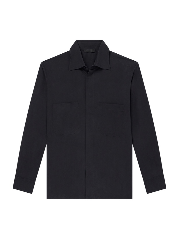 Photo: Saman Amel - Silk Overshirt - Black