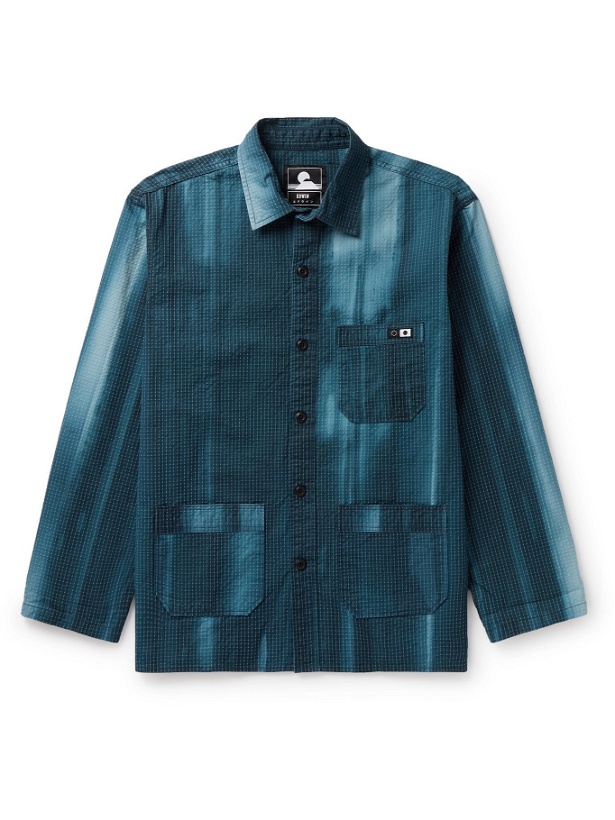 Photo: EDWIN - Major Tie-Dyed Enzyme-Washed Cotton-Blend Ripstop Shirt Jacket - Blue