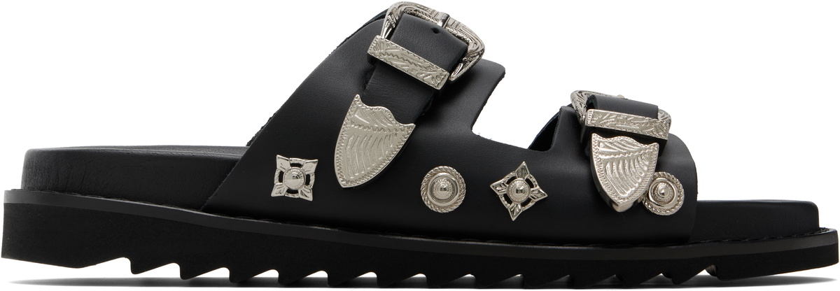 Toga Virilis Black Buckle Sandals
