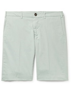 CANALI - Stretch-Cotton Twill Shorts - Green