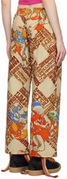 ERL Beige Printed Lounge Pants