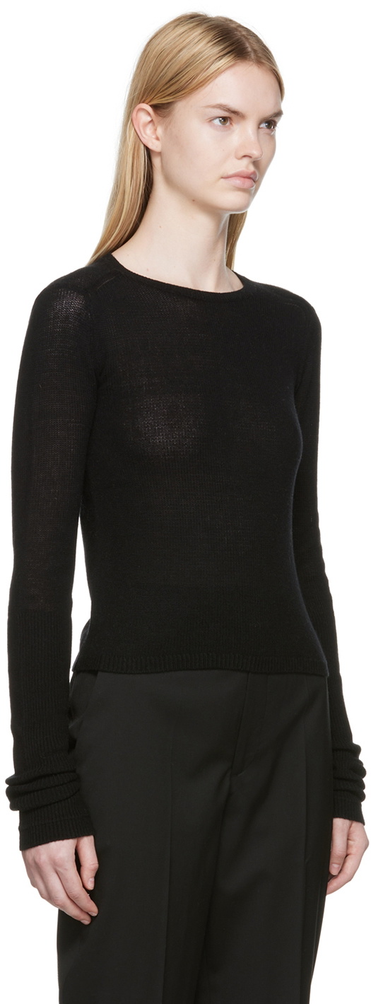 Maria McManus Black Open Stitch Sweater