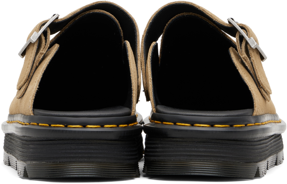 Dr. Martens Beige Zebzag Suede Casual Slingback Platform Mules Dr