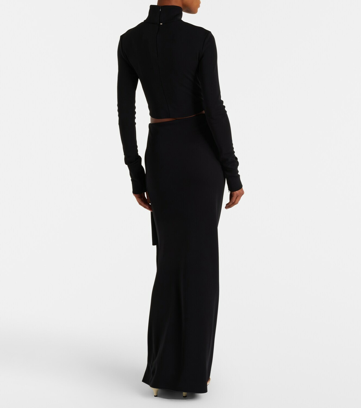 Sportmax Cutout jersey maxi dress