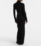 Sportmax Cutout jersey maxi dress