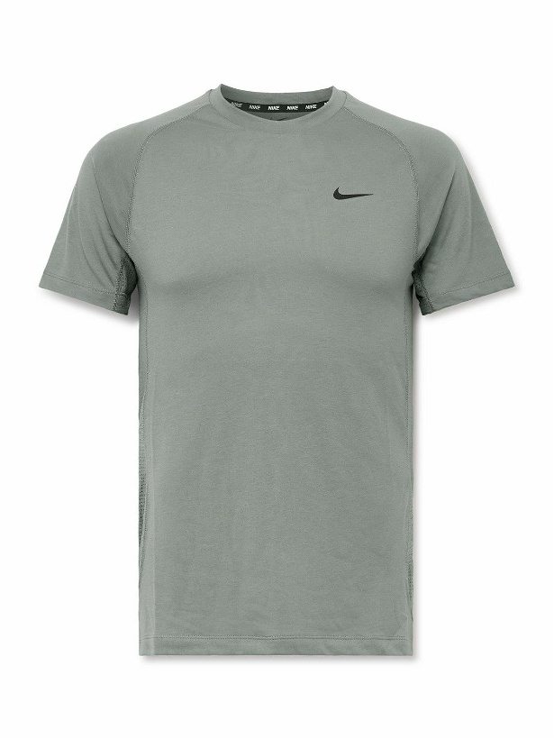 Photo: Nike Training - Flex Rep Mesh-Panelled Dri-FIT T-Shirt - Gray