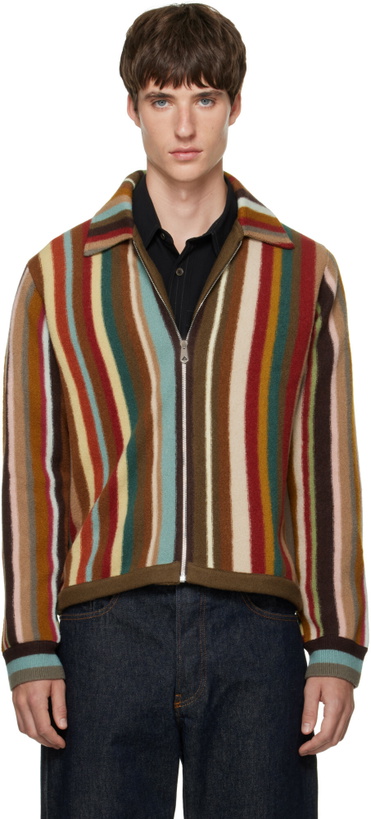 Photo: Paul Smith Multicolor Zip Thru Sweater