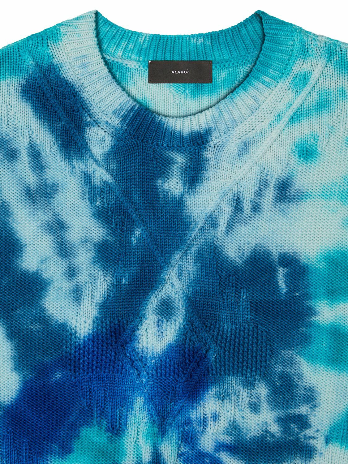 ALANUI - Tie Dye Wool Knit Crewneck Sweater